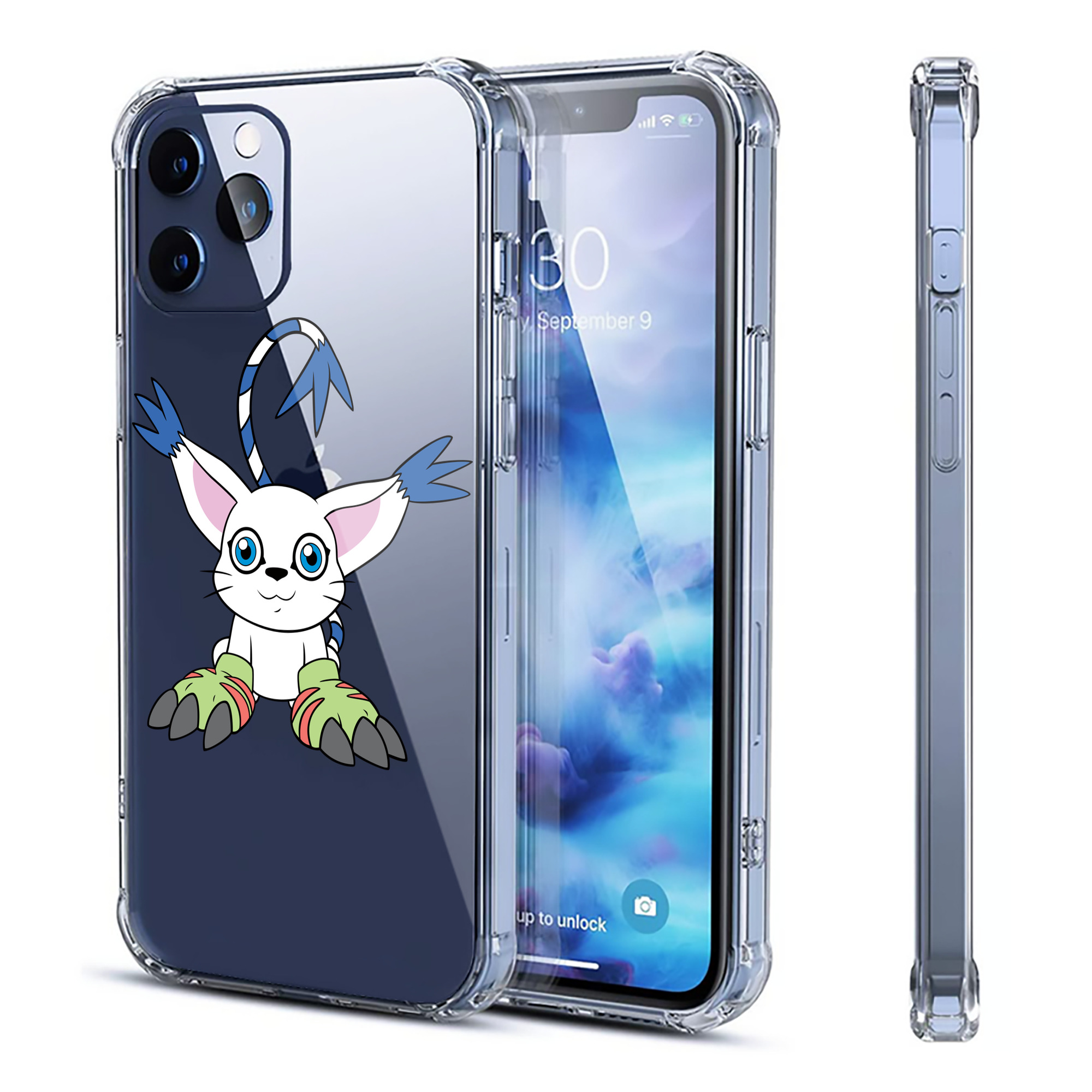 （画像用） Digimon デジタルモンスター/デジモン 【iPhone 12シリーズ対応】透明スマホケース（クリアソフトケース）